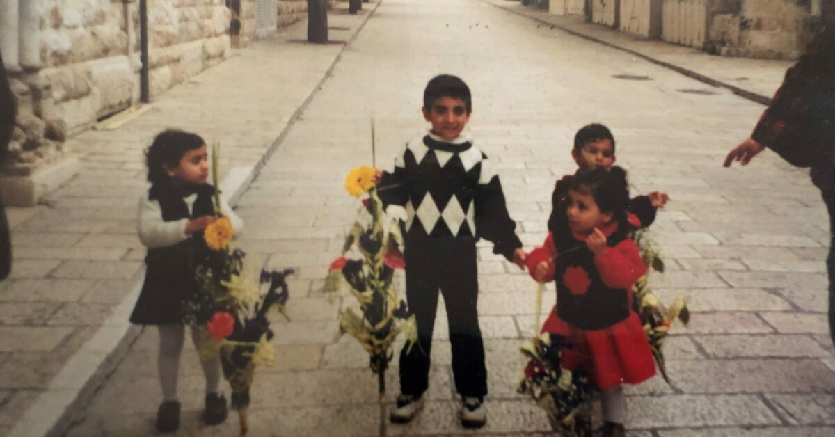 Palm Sunday, Old City of Jerusalem, 1999cropped wide screen