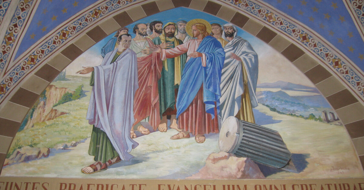 Missione degli apostoli (parete di sinistra)