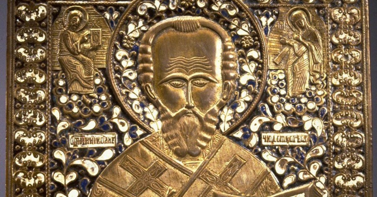2nd cropped Russian_-_Icon_of_Saint_Nicholas_-_Walters_44648