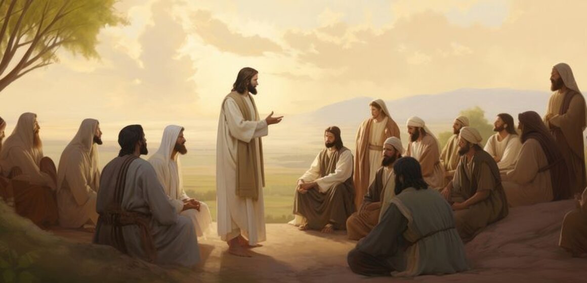 Jesus teaching disciples art illustration historical.