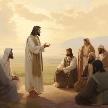 Jesus teaching disciples art illustration historical.
